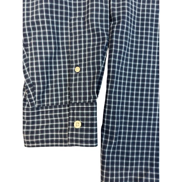 Chaps Mens Navy & White Plaid Button-Down Shirt XXL - New - Picture 5 of 9